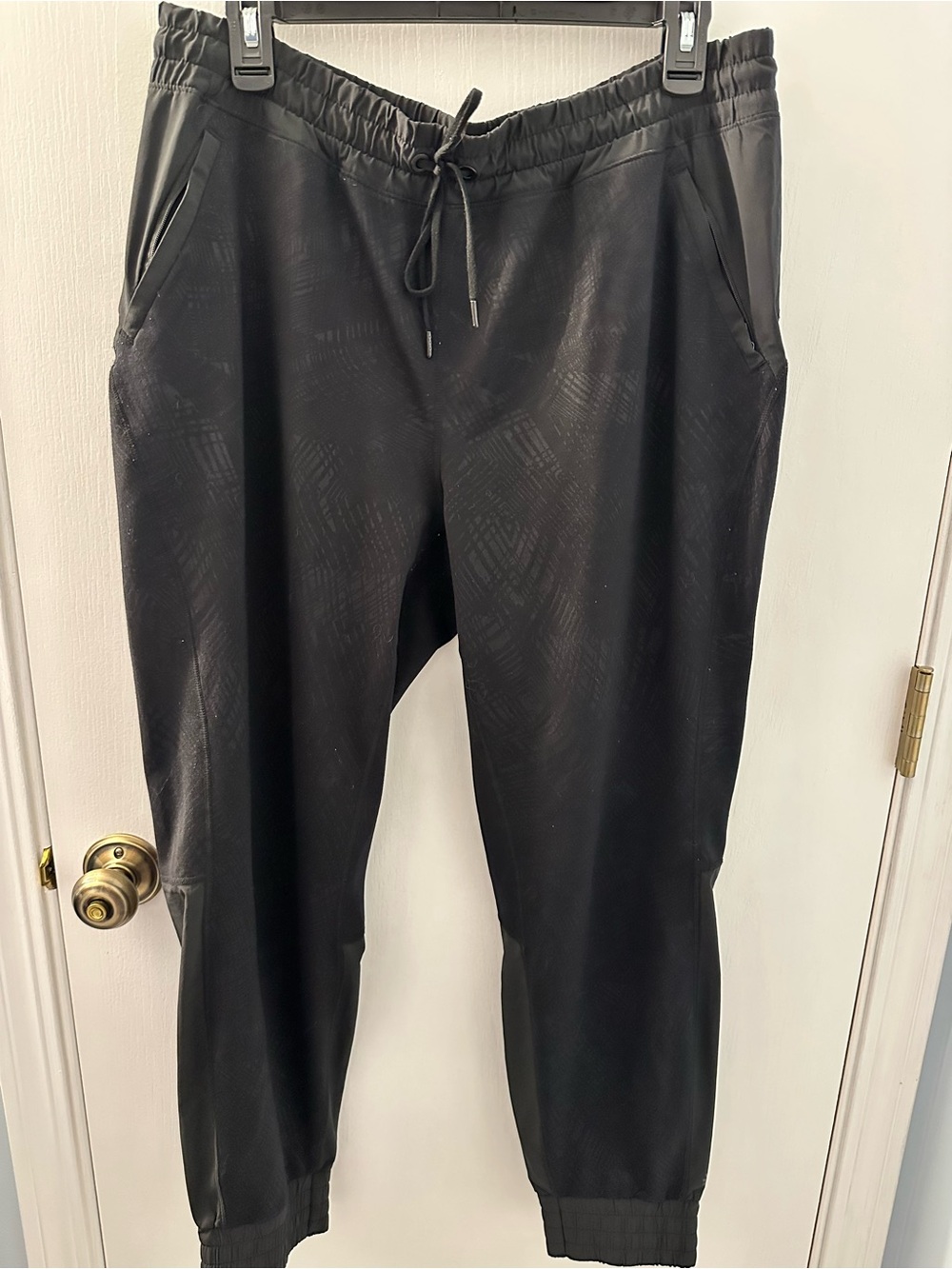 Athleta mixed media Black Jogger Pants women’s